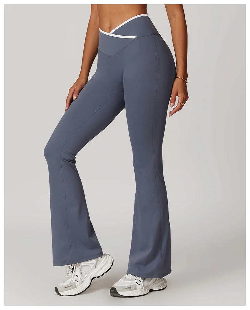 Cross Waist Flare Legggings